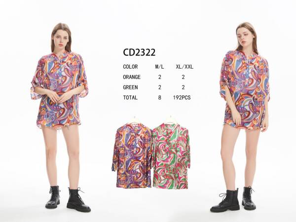 Koszula damskie Roz M/L-L/XL, Mix  kolor Paczka 8 szt